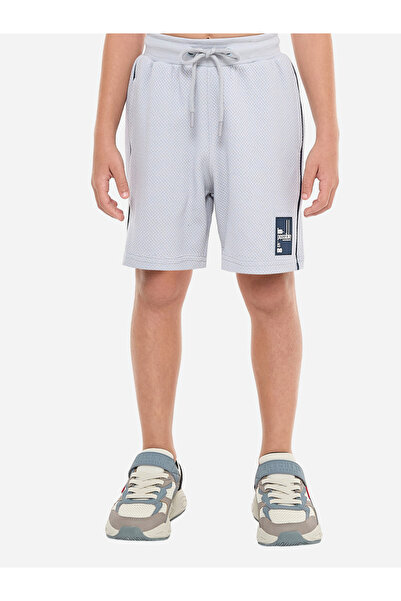 Victor and Jane By Styli Blue Cotton Short Sleeve T-Shirt and Shorts Set