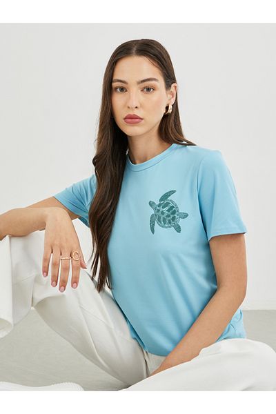 Styli Graphic Print Short Sleeve T-Shirt
