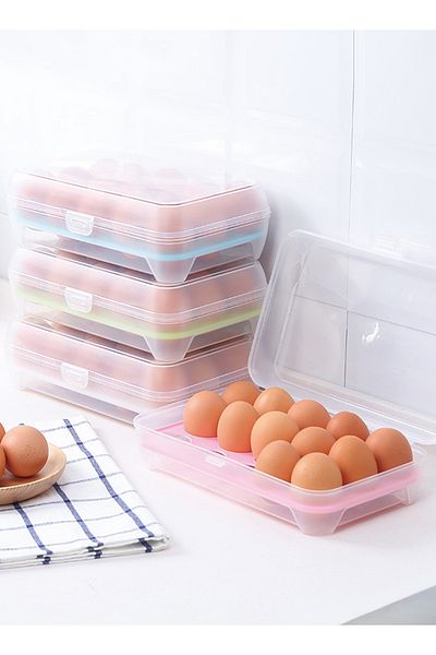 Generic Kitchen 15-compartment Egg Box Refrigerator Fresh-keeping Box