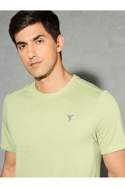 Technosport By Styli Solid Slim Fit Crew Neck T-Shirt