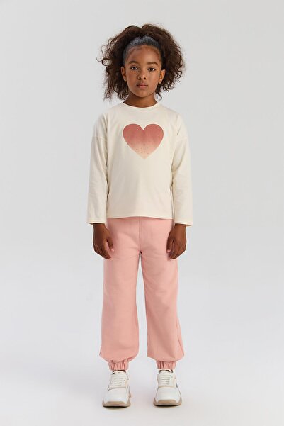 Tyess Basic Tricou Ecru pentru Fata BG Store