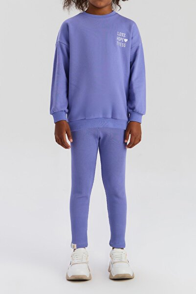 Tyess Basic Σετ μωβ αθλητική φόρμα για κορίτσια BG Store