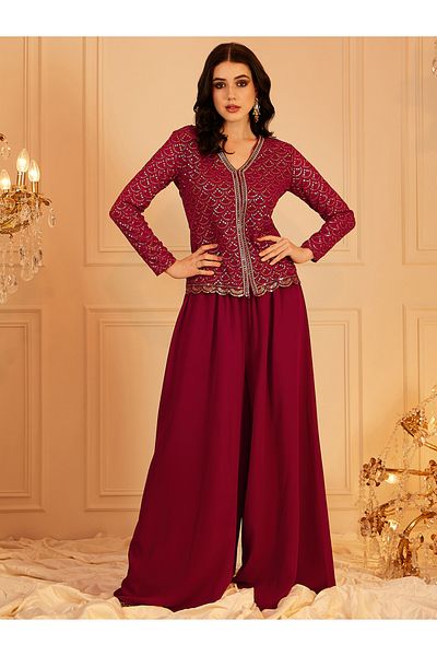INDO STREET By Styli Embellished Ethnic Top and Pants Co-Ords