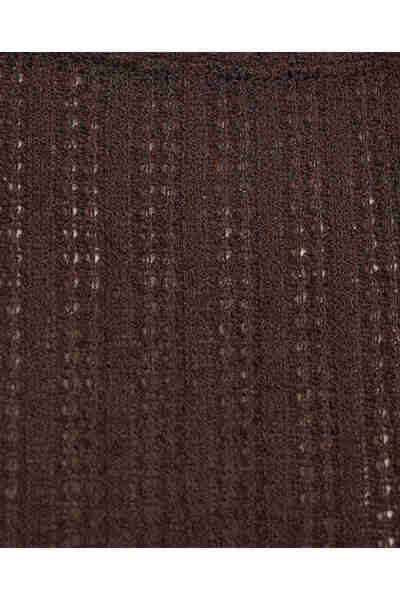 R&B Openwork Top with Crew Neck and Short Sleeves