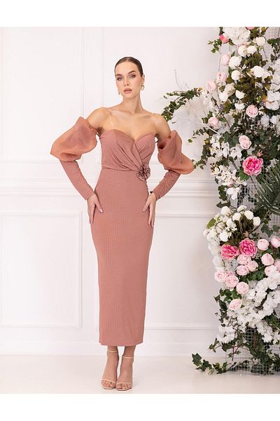 Andress Boutique Vivian midi dress, Powder Pink