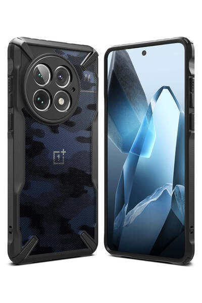 Ringke OnePlus 13 2024 | سلسلة Fusion-X | أسود مموه