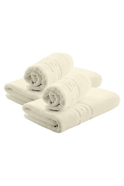 Ralex Set 4 Bath Towels - 2 Body Towels 70x140 cm, 2 Face Towels 50x90 cm, 100% Cotton, Greek Border 500 G