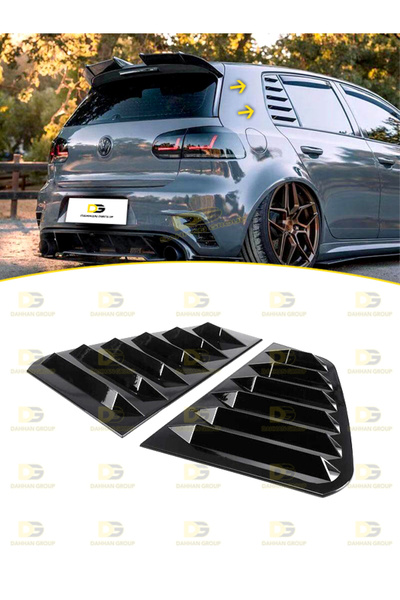 DG Power Volkswagen Golf MK6 2008 - 2012 Kelebek Cam Kaplaması Parlak Siyah A...