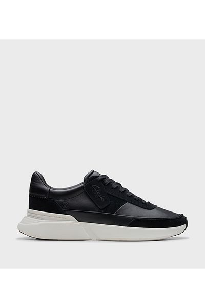 CLARKS حذاء رجالي أسود مصنوع يدويًا