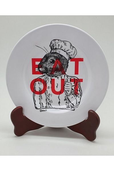 OEM Gemma plate 20 cm 2STX, Eat Out red