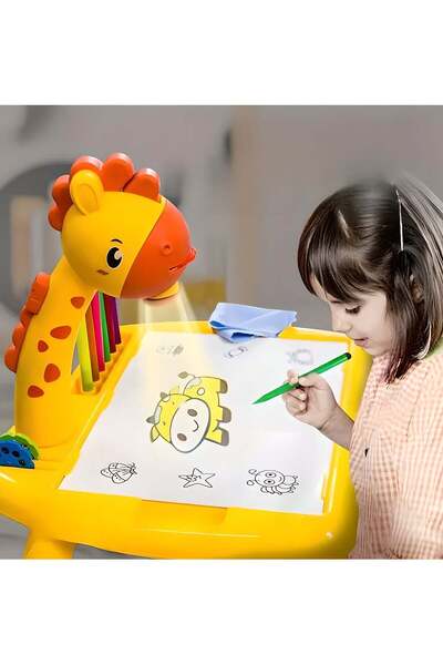 LIXADA لوحة رسم على شكل زرافة، تأتي مع دفتر رسم للتتبع، وتتميز بنظام عرض ذكي للرسم