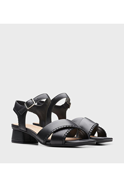 CLARKS Black Women's Serina35 Cross Heeled Sandals