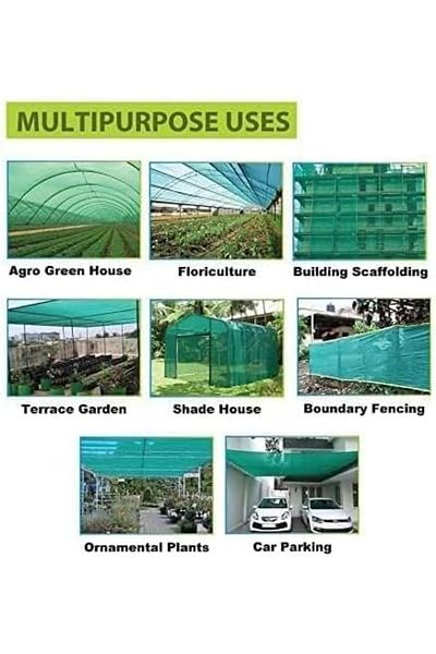 Generic Greenhouse Shade Net, Dark Green, 3 x 50 Metres, (90 GSM) Multi-Purpose Garden Nursery Plant Protect