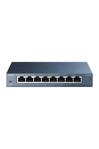 TP-LINK مفتاح شبكة سطح المكتب جيجابت ذو 8 منافذ TL-SG108 - موزع شبكة محلية عالي السرعة - Green8