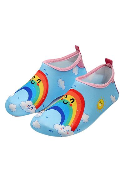 THK Papuci de plajă pentru copii, pentru grădiniță, pentru utilizare în apă, Rainbow, mărimea 26-27 EU, 4-5 ani