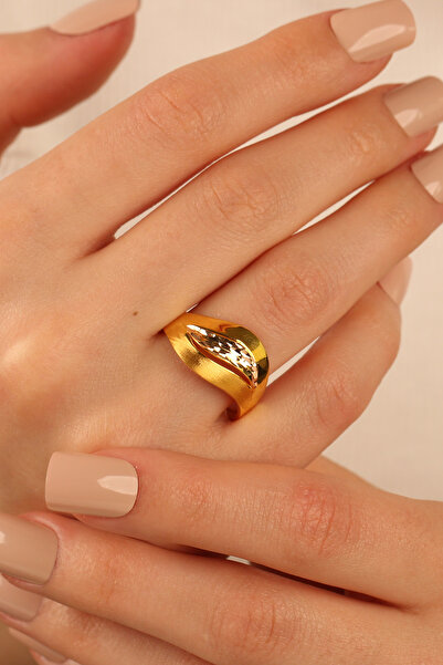 Çgk Çiğdem Gürel Kuyumculuk Yaldızlı Anne Altın Yüzük