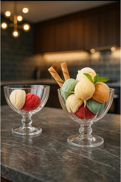 Paşabahçe 2-Piece Diamond Ice Cream