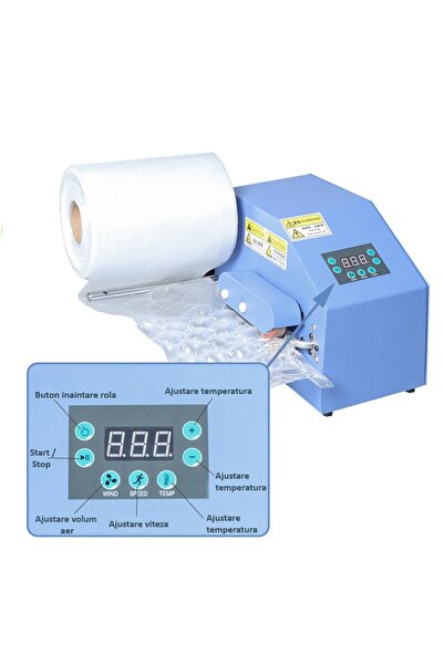 PROCART Bubble wrap machine, 12 meters/minute, 200W, adjustable speed and air