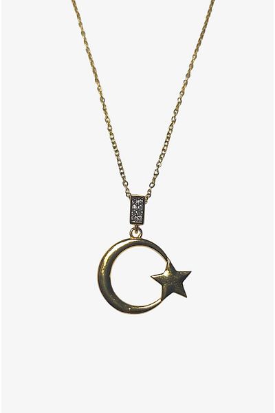 roseberry Moon Star Stainless Steel Women's Necklace - R1564