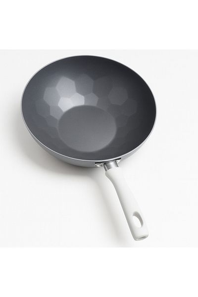 TSUMAB Diamond Surface Non-Stick Wok – Mint Green Pearl White Black Handle
