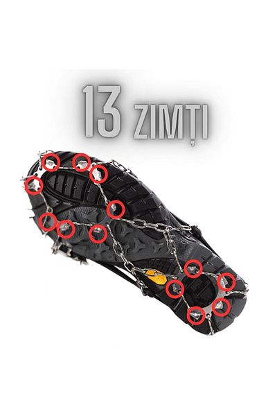 Hipolar Crampoane Coltari Anti-derapante, 13 Dinti, Marimea M 35-40 , L, 41-45, cu Incaltare Rapida