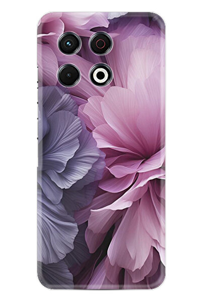 TECNO Spark 30 Pro Kılıf Boutique Baskılı Resimli Çiçek Mor Pcode -028