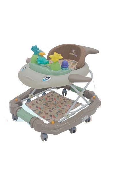 rexa Foldable Baby Walker with Soft Cushioned Seat – Grey – Comfort & Mobility