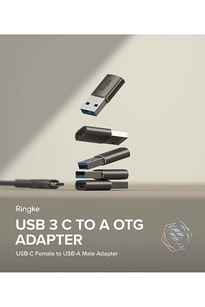 Ringke محول USB 3 C إلى OTG من A | عبوة من قطعتين