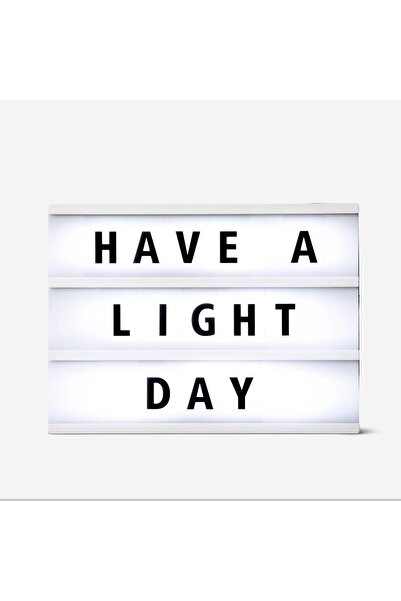 Flying Tiger Copenhagen Siyah Çerçeveli ve Harfli A4 Led Işıklı Pano