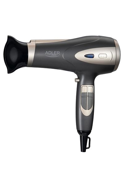 adler Uscător de păr AD2248gc, gri, difuzor, concentrator, 2200W, ionizare, 2 viteze, 3 temperaturi