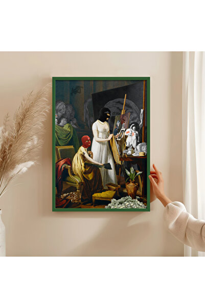 HOMEPACK Wooden Frame Painting Framed Poster Art Wall Decor Tk/1505