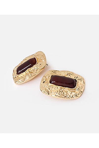 İpekyol Contrast Earrings with Texture