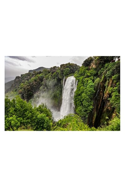 OEM Tablou Canvas, Cascada impunatoare in mijlocul naturii