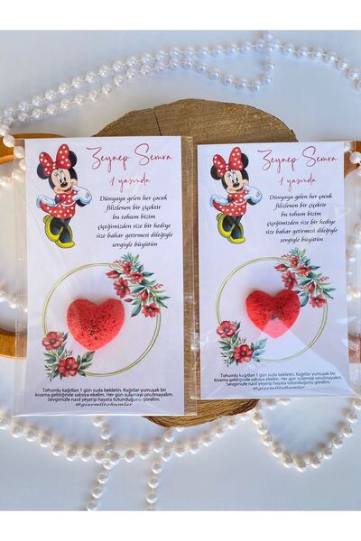gizemli tohumlar Tohumlu Kart 50 Adet Mickey Mouse Doğum günü ,Baby Shower,He...