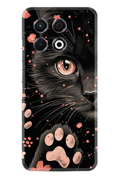 TECNO Spark 30 Pro Kılıf Boutique Baskılı Resimli Kara Kedi Pcode -085