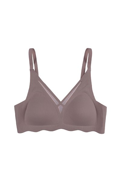 koza iç giyim Laser Seamless Slice Detailed Low-Cut Bra Without Underwire