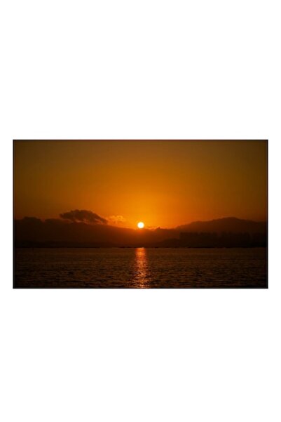 OEM Pictură pe pânză, „Apus de soare peste orizontul calm al mării”