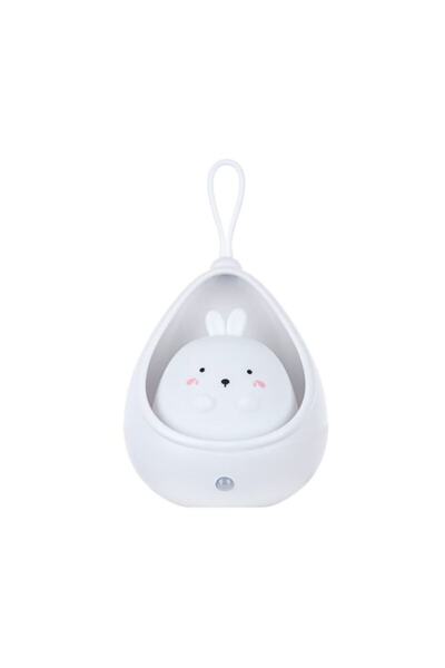 Royal Lampă de noapte portabilă cu 2 moduri de funcționare, silicon non-toxic, reîncărcabilă prin USB, senzor de mișcare, alb