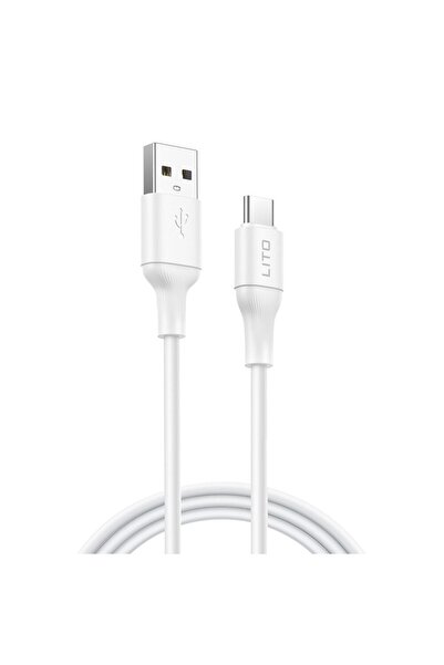 Royal Cablu de date cu USB, Tip-C, 1m, Lito LD06T, M66, PVC, Alb