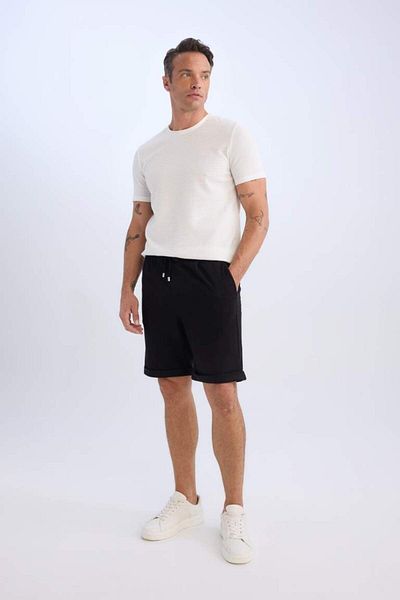 DeFacto New Season Summer Pique Bermuda Shorts with Laced Waist