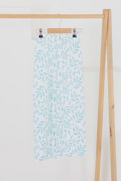 TOFİSA Girl's Mint Floral Patterned Trousers - 27499