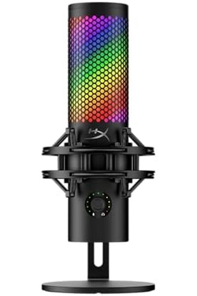 HyperX QuadCast 2 S – USB Microphone, with RGB Lighting, Streaming and Podcasting, with On-Board C