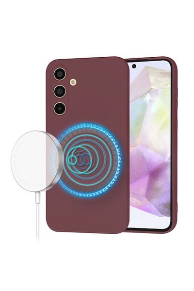 Royal Protective Case for Samsung Galaxy A35 5G, Protect, B47, Canvas, Plum Noble Red
