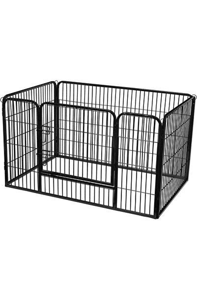 feandrea Κλωβός σκύλου από σιδερένια πάνελ, με πόρτα πρόσβασης, XXL, 122x80x7...