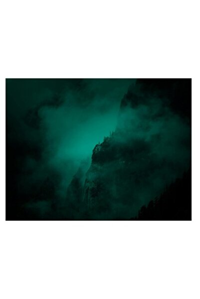 OEM Tablou Canvas, 'Muntele invaluit in ceata misterioasa', Abis, Ceata, Mister, Munte, Silueta, Veridic