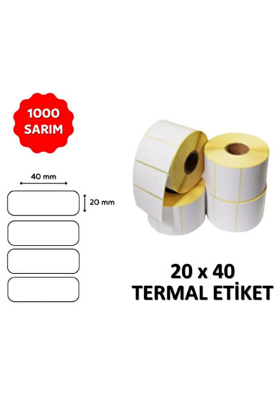 TEKNOFAKS ERMET 20X40 TERMAL ETİKET 1000 Lİ SARIM