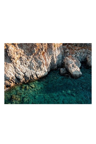 OEM Pictură pe pânză, „Stânci și ape cristaline pe țărm”