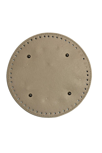 İthal Δερμάτινη βάση τσάντας στρογγυλή (22 εκ.) - Κρεμ