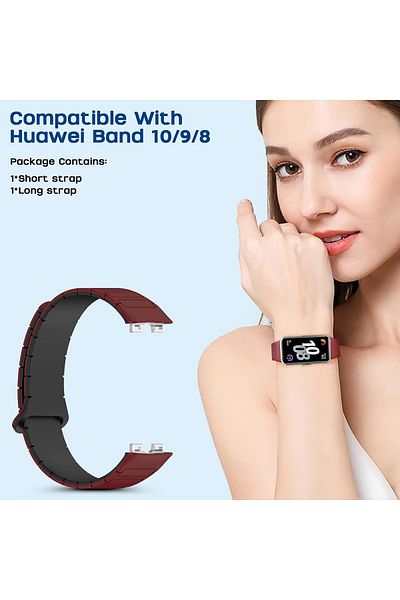 O Ozone Magnetic Loop Strap for Huawei Band 10 | Huawei Band 9 |8 Watch Band, Silicone Sport Strap Watchband