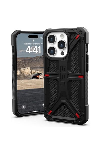 Royal Carcasă de protecție pentru iPhone 15 Pro, Protect, B29, Lexgard, Kevlar Deep Dark